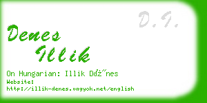 denes illik business card